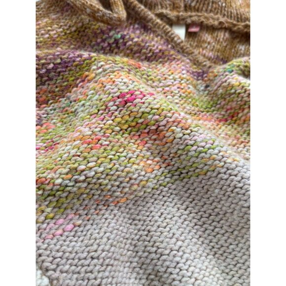 Anthropologie Pilcro Wool Blend Hoodie Sweater Pullover V-Neck Drawstring Size S - Picture 7 of 11